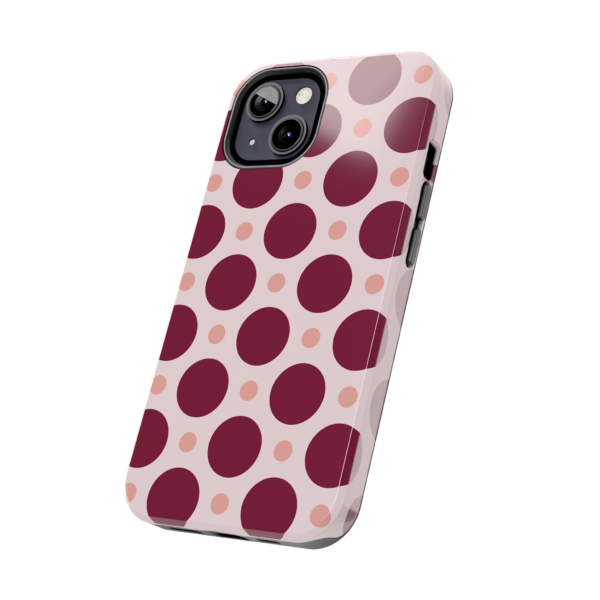 Burgundy Polka Dot Phone Case | Tough Phone Case