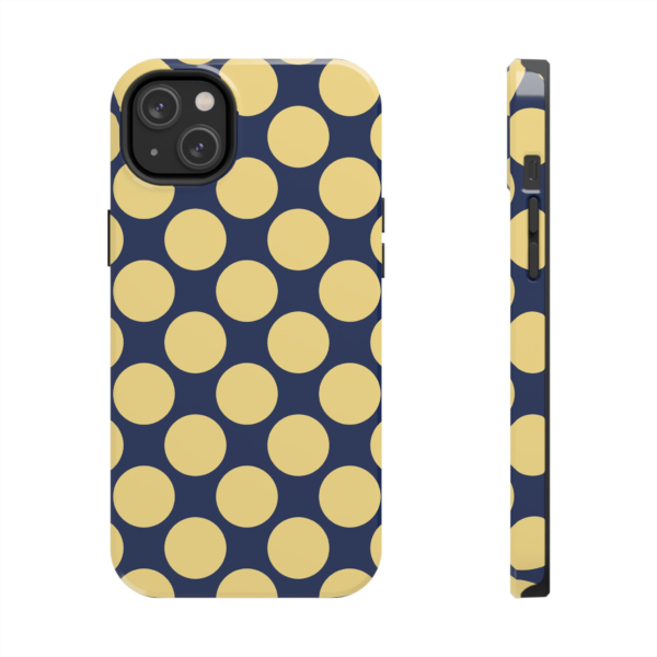 Navy Blue & Gold Polka Dot Phone Case
