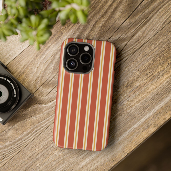 Retro Orange Stripe phone case | Magnetic impact-resistant