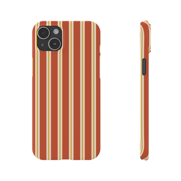 Retro Orange Stripe Slim Phone Case | Vintage Stripe Pattern