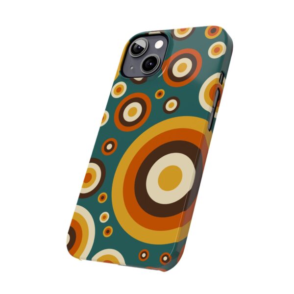 Retro Circle Pattern Slim Phone Case | 70s Mod Target Dots