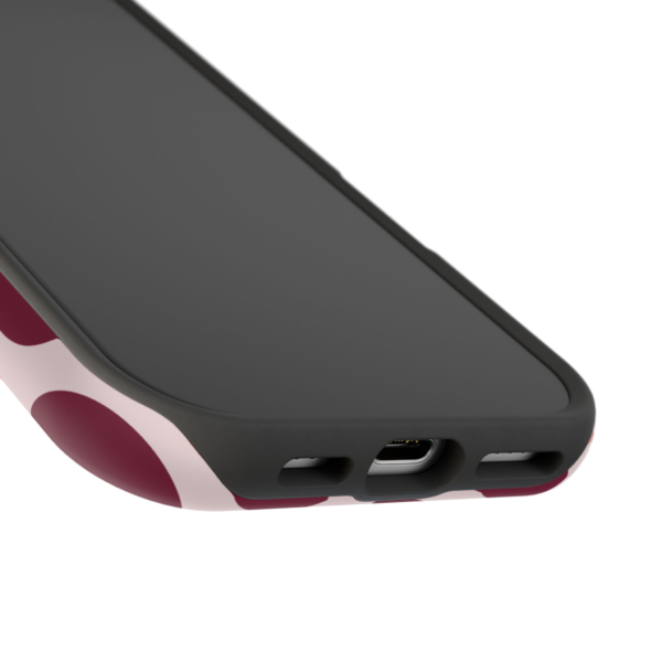 Burgundy Dot Pattern Phone Case