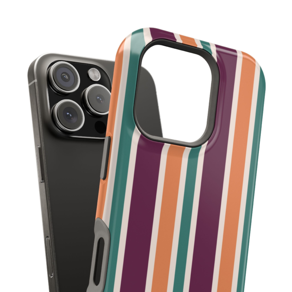 Retro Vertical Stripes Phone Case | Magnetic Impact-Resistant Case