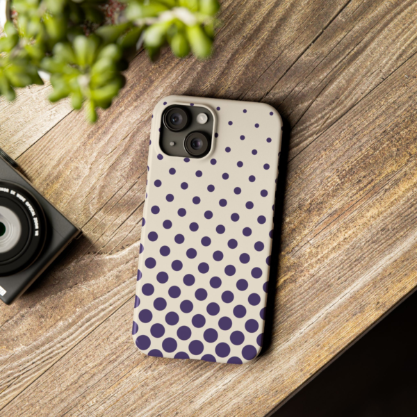 Retro Purple Polka Dot Phone Case | Slim Phone Case