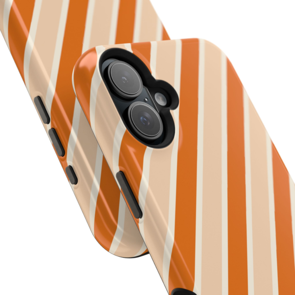 Orange Diagonal Stripe Phone Case | Magnetic Impact-Resistant Case
